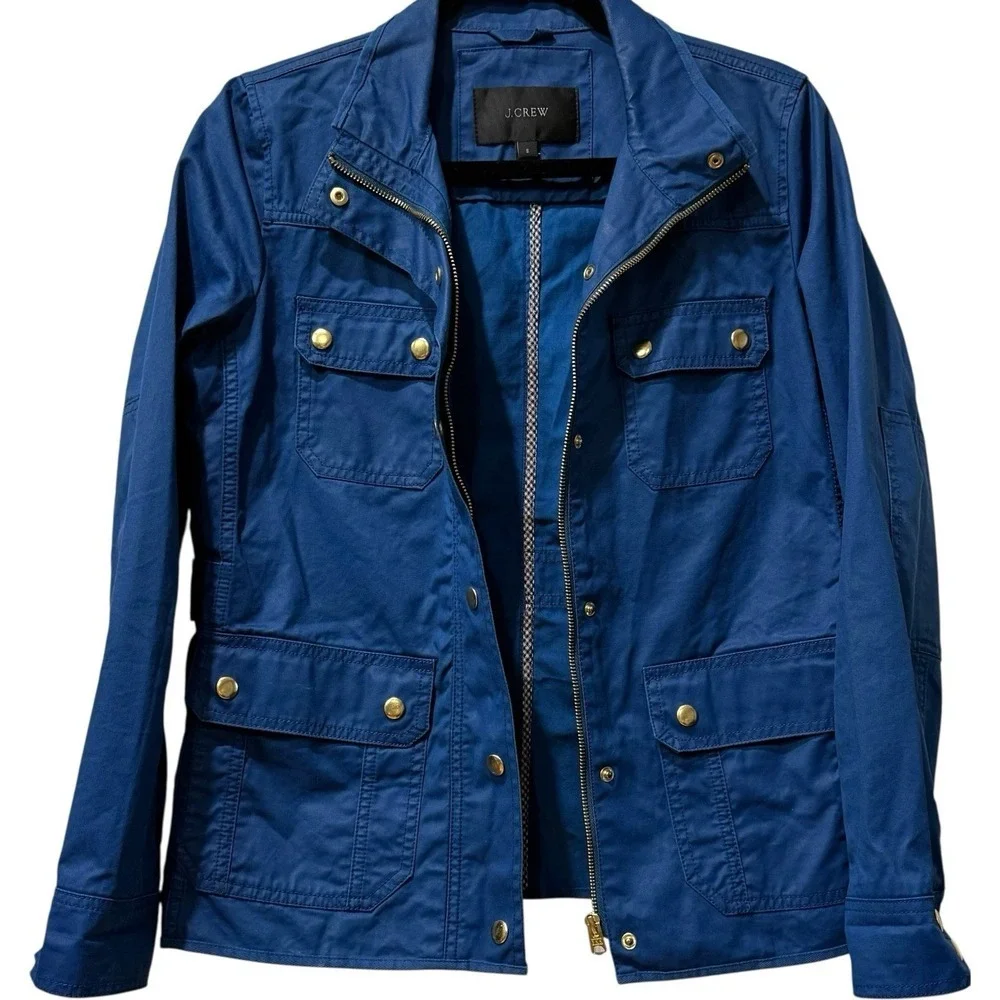 J. Crew Relaxed Navy Boyfriend Field Jacket ASO Anastasia Steele Fifty Shades SM